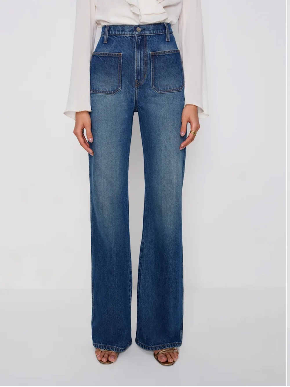 BNNW Reformation Alyssa Stretch High-Rise Wide-Leg Long Jeans. Limited Edition. - Picture 5 of 11